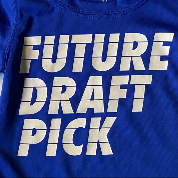 Football Shirt Size 12 Months NWT Future Draft Pick New Carter’s Blue Baby - Picture 2 of 10